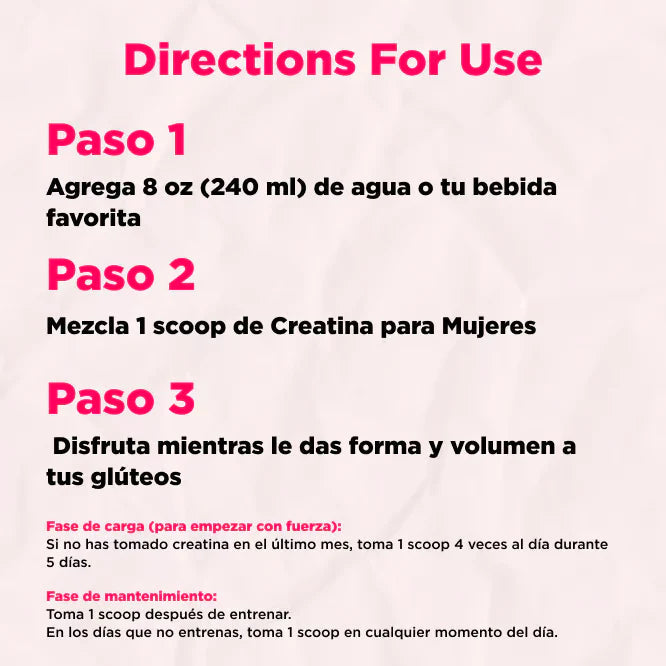 Creatina monohidratada para mujeres